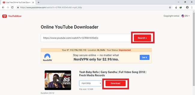 Download from YouTube without programs in mp3 format