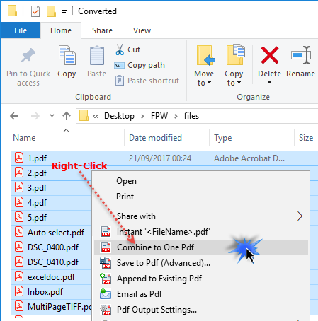 How to combine PDF files into one file