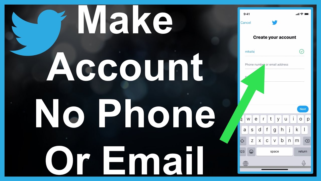 How to create a Twitter account without a phone number and email