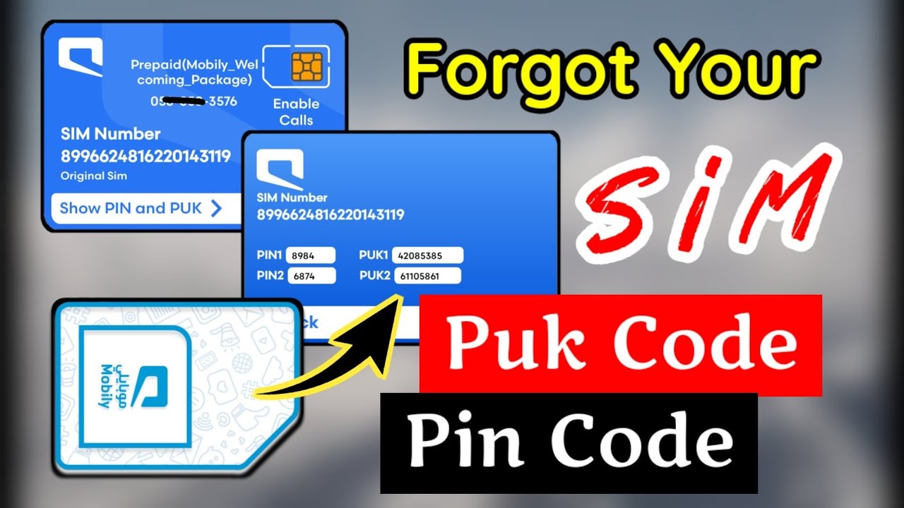 best method to open puk code for mobily sim