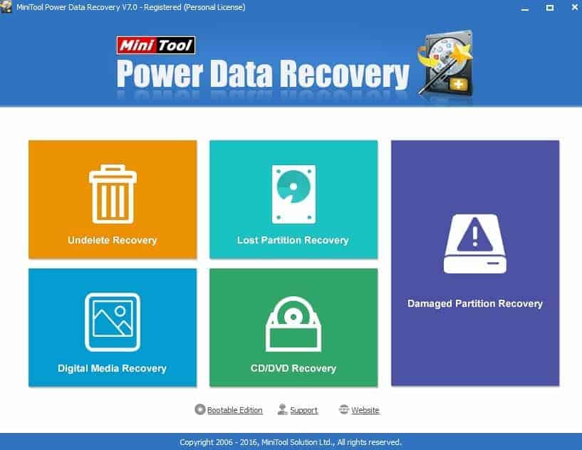 برنامج استعادة الملفات المحذوفة MiniTool Power Data Recovery